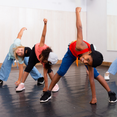 A group of children dancing