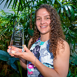 Muay Thai fighter Kim Townsend was awarded the Sportsperson and Sportwoman of the Year Awards at the 2022 City of Logan Sports Awards