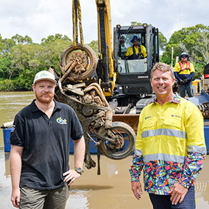 Logan City Council has picked up large items from Logan and Albert rivers.