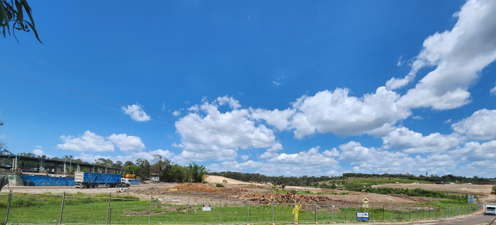 A view of the Material recovery site where the earthworks has commenced.