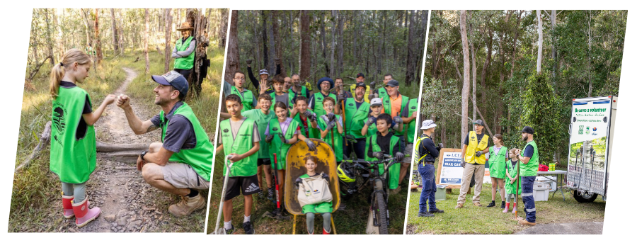 Volunteers at a trail